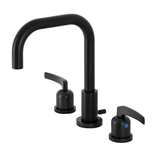 Kingston Brass FSC8930EFL Centurion Widespread Bathroom Faucet W/ Brass Pop-Up, Black FSC8930EFL - main